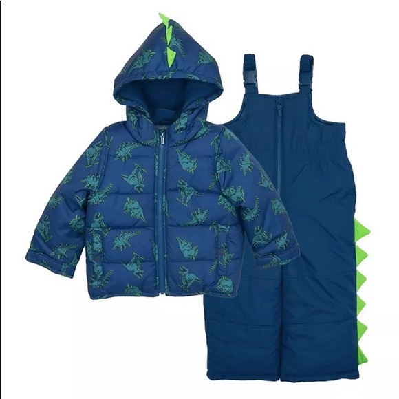 NWT 12m infant carters 3D spike dinosaur snowsuit snow pants